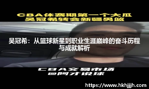吴冠希：从篮球新星到职业生涯巅峰的奋斗历程与成就解析